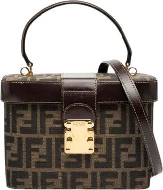 Fendi Pre-owned Handbags, female, Brown, Size: ONE SIZE Pre-owned Vintage Canvas Handbag