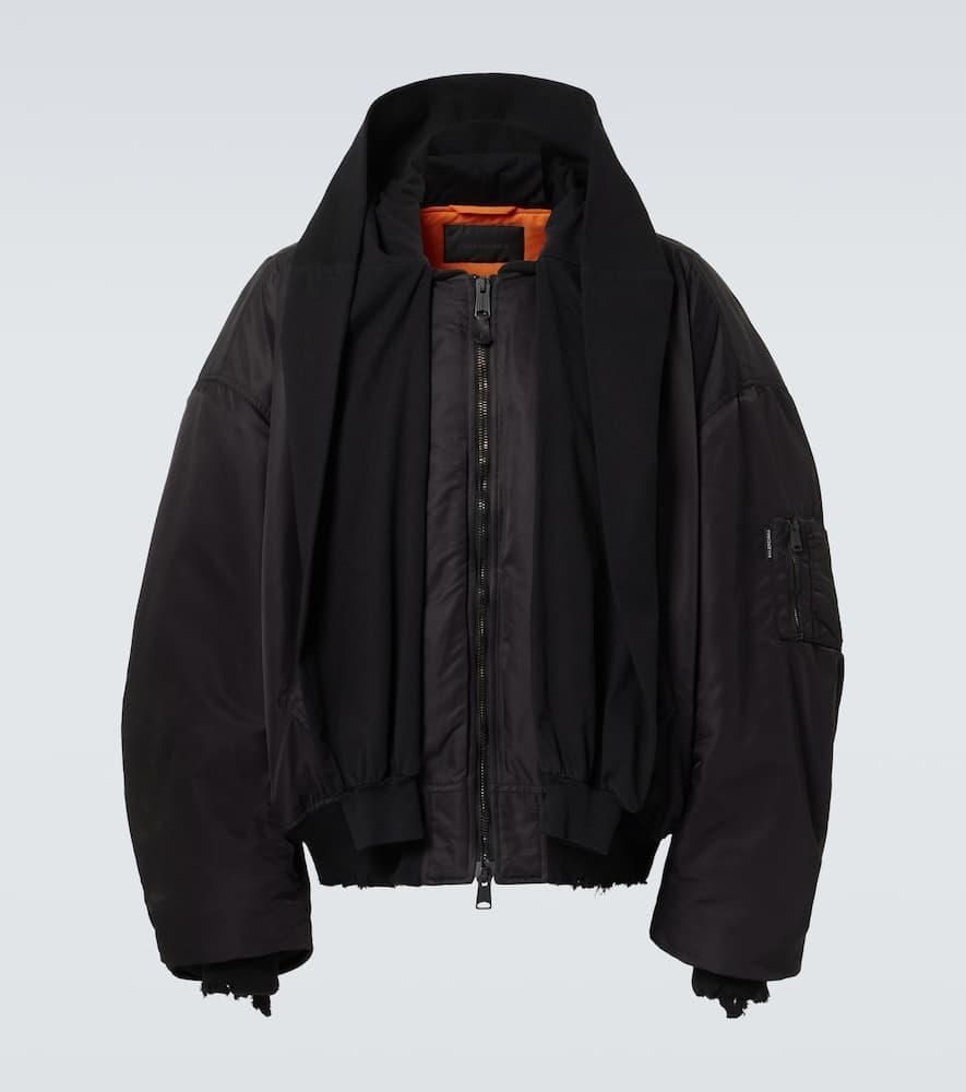 ブルゾン BALENCIAGA Black cotton and nylon windbreaker Balenciaga Activewear Windbreaker Jacket | Saks Fifth Avenue