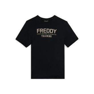 Freddy T-shirt con logo centrale e dettaglio camouflage