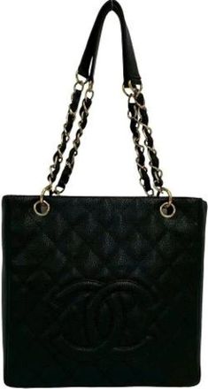 Chanel Pre-owned Vintage Tote Bag - Dames - Vintage Shopper - Zwart - ONE Size - Leer - Vintage