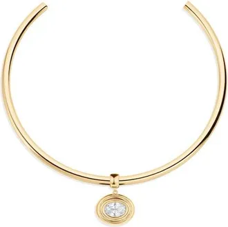 Thatch Starlet Oval Cubic Zirconia Choker in 14K Gold Plated at Nordstrom