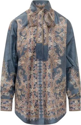Zimmermann Valiant Relaxed Shirt - Dames - Overhemden - Veelkleurig - L - Overhemden