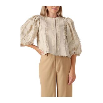 Minus Jassen, Dames, Beige, M, Dames Jassen Venja Short Jacket
