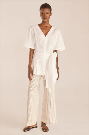 Rebecca Taylor Tie Waist Blouse