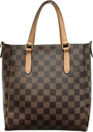 Louis Vuitton Pre-owned Tote Bags, female, Brown, Size: ONE SIZE Pre-owned Belmont Damier Handbag