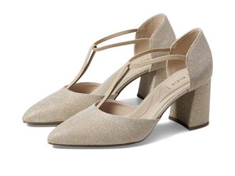 Anne Klein Baylie Womens Sandals Platinum Fabric : 6.5 M, Leather/Rubber