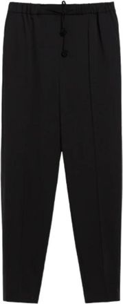 Max Mara Alfa Broek - Dames - Slim Fit Broeken - Zwart - XS - Wol - Broeken
