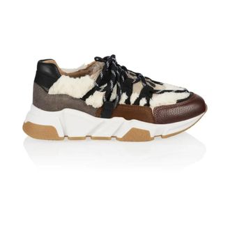 DWRS Teddy Leren Sneakers - Dames - Sneakers - Bruin - 37 EU - Leer - Schoenen