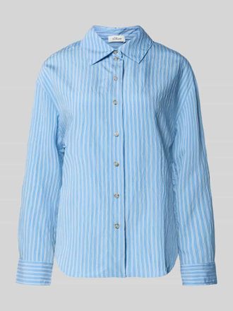 s.Oliver Red Label Relaxed Fit Hemdbluse aus Viskose-Mix in Hellblau, Gr&ouml;&szlig;e 34