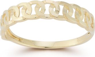 Ember Fine Jewelry 14K Gold Thin Chain Link Ring
