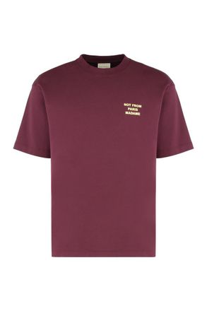 Drôle de Monsieur Slogan Crew Neck T-Shirt In Cotton