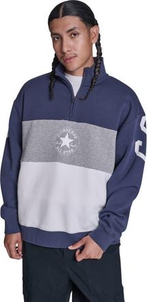 Converse Retro Stripe Relaxed Quarter-Zip Sweatshirt in Converse Blue Multi at Nordstrom, Size X-Large