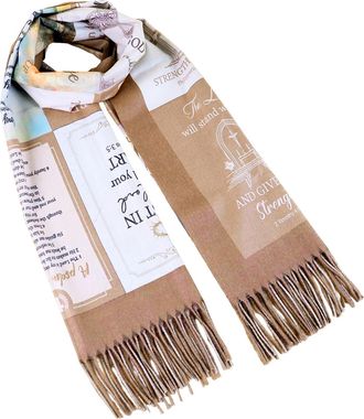 Generic Christian Prayer Shawl, Protection Bible Verse Scarf, Jesus Scripture Wrap, Vintage Aesthetic Scarf, for Festival Party Friends