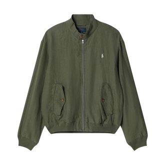 Polo Ralph Lauren Bomber Jackets, male, Green, Size: 2XL Woven Windbreaker Jacket