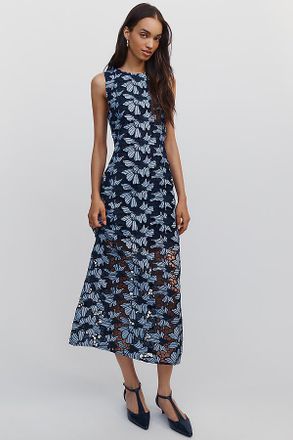 English Factory Floral Embroidered Midi Dress