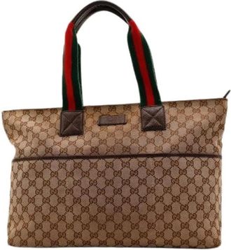 Gucci Pre-owned Le Tote Bag - Dames - Vintage Shopper - Bruin - ONE Size - Leer - Vintage