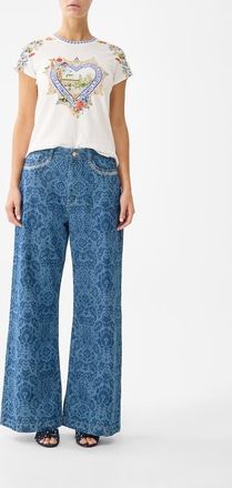 Camilla Slim Fit Round Neck T-Shirt in The Pottery Parlour at Nordstrom, Size Xx-Large Au