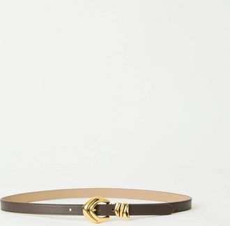 B-Low The Belt Womens Cassian Mini Leather Belt In Chocolate Gold