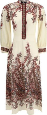 Etro Etro Womens Paisley Print Maxi Dress - Ivory - Size EU 40 (Womens)