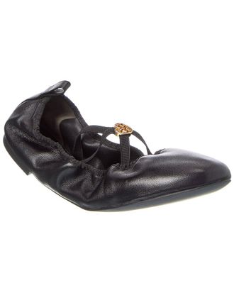 Tory Burch Soft Scrunch Leather Ballet Flat
