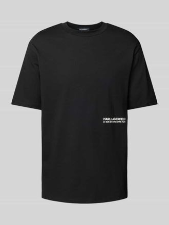 Karl Lagerfeld T-Shirt mit Label-Print in Black, Gr&ouml;&szlig;e S