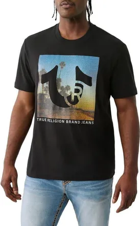 True Religion Standard Logo Graphic T-Shirt in Jet Black at Nordstrom, Size Xxx-Large