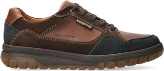 Mephisto Heren Veterschoen - Bruin/Blauw - Leer/Su&egrave;de - Waterbestendig - Heren - Sneakers - Bruin - 46 EU - Leer - Schoenen