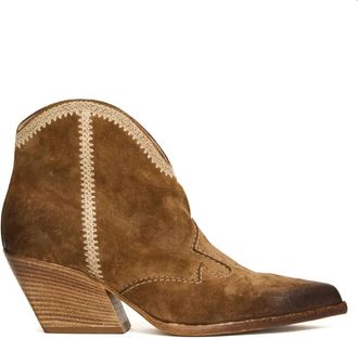 Elena Iachi Texano - Dames - Cowboylaarzen - Beige - 38 EU - Leer - Schoenen