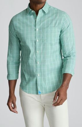 UNTUCKit Claremont Plaid CottonTek Performance Button-Up Shirt in Green at Nordstrom, Size X-Large R