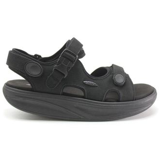 Mbt Kisumu Classic Nubuck Mens Hook and loop Sandals - Black - Size:UK 11.5