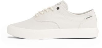 Tommy Hilfiger Mens Low Oxford Twill Vulcanised Trainers with Logo, White (Alabaster), 10.5
