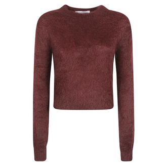 Max Mara Round-neck Knitwear, female, Red, Size: L Adatti1234 Jumper