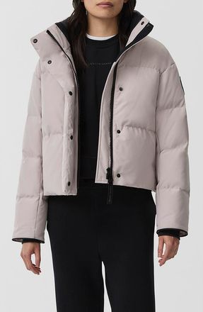 Canada Goose Grandview Black Label Crop 625 Fill Power Down Puffer Jacket in Lucent Rose at Nordstrom, Size X-Large