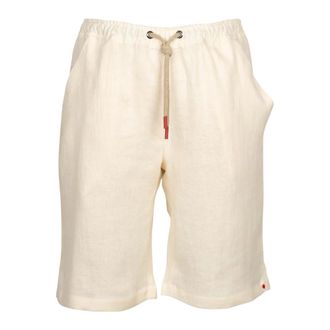 Kiton Casual Shorts, male, Beige, Size: 3XL Linen Short Pants