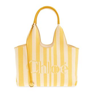 Chlo&eacute; Tote Bags, female, Yellow, Size: ONE SIZE Stripy Small Bag