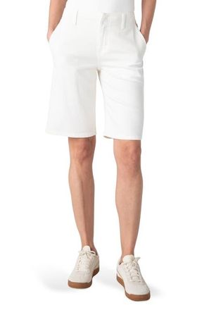 Liverpool Relaxed High Waist Denim Shorts in Bright White at Nordstrom, Size 12