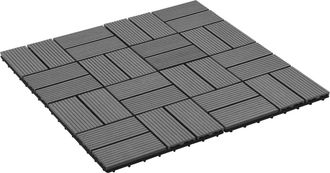 vidaXL Tile De Decking 22 Uds. Gris 30 X 30 Cm Wpc Vidaxl