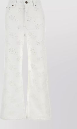 Chlo&eacute; denim wide-leg trousers