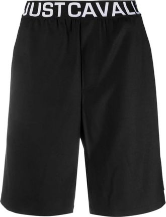 Just Cavalli Shorts - Heren - Korte Broeken - Zwart - L - Polyester - Korte Broeken