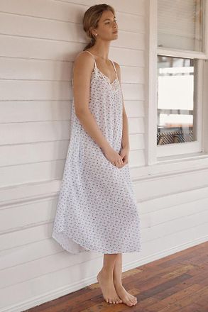 Papinelle Sleepwear Lace-Front Maxi Nightie