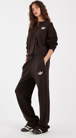 adidas Originals pantaloni lavorati a maglia marroni-Marrone