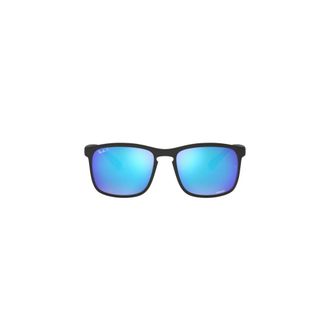 Ray-Ban Chromance Vierkante Zonnebril - Heren - Zonnebrillen - Blauw - 58 MM - Nylon - Accessoires