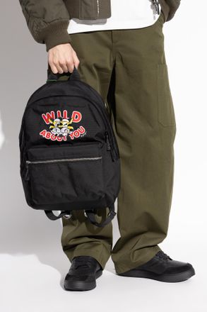 Kenzo Backpack With Embroidery, Mens, Black