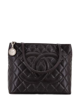Chanel Medallion Quilted Caviar tote bag - women - Calf Leather - One Size - Brown