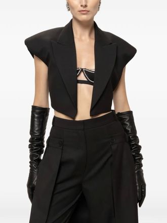 Nissa Gilet crop - Nero