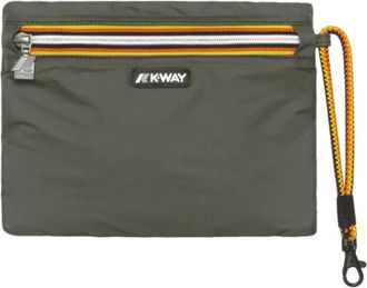 K-Way Essenti&euml;le Clutch met Iconische Rits - Dames - Clutches - Groen - ONE Size - Nylon - Tassen