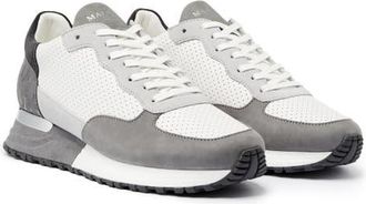 Mallet Footwear Popham Perforated Sneakers in White /Grey at Nordstrom, Size 11