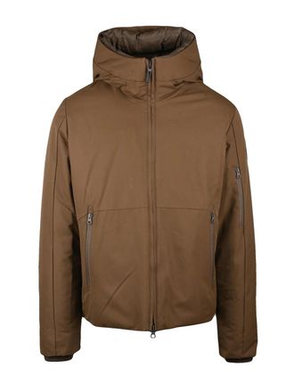 Bomboogie Padded Brown Coat with High Collar and Zippered Pockets