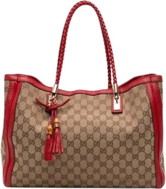 Gucci Pre-owned Tote Bags, female, Brown, Size: ONE SIZE Pre-owned Bella Tote Bag