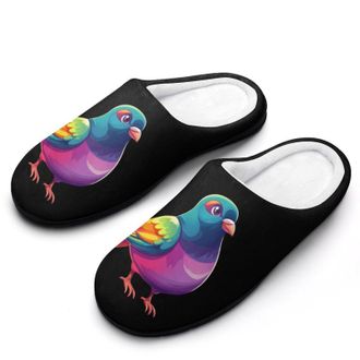 Generic Funny Pigeons Birds Womens Slippers Warm House Slippers Indoor House Shoes with Anti-Skid Rubber Sole